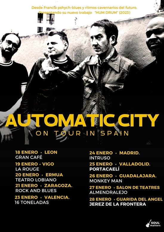 Primera gira “Automatic City” desde Francia blues del futuro