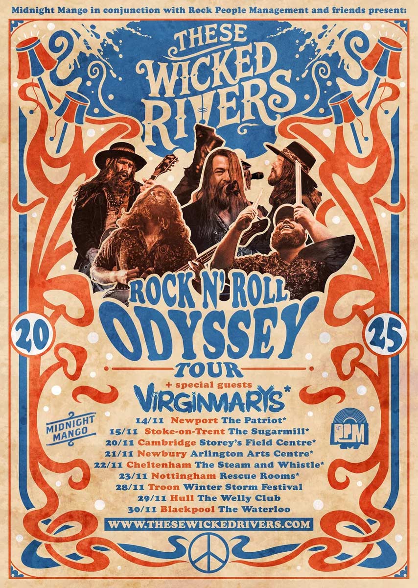 These Wicked Rivers Rock N Roll Odyssey TOur poster